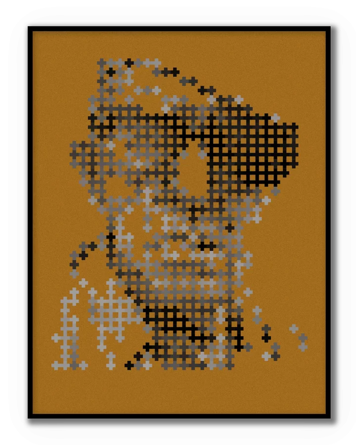Obra minimalista Degradado de BORRO con transición de color contemporánea